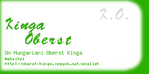 kinga oberst business card